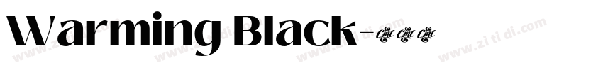 Warming Black字体转换